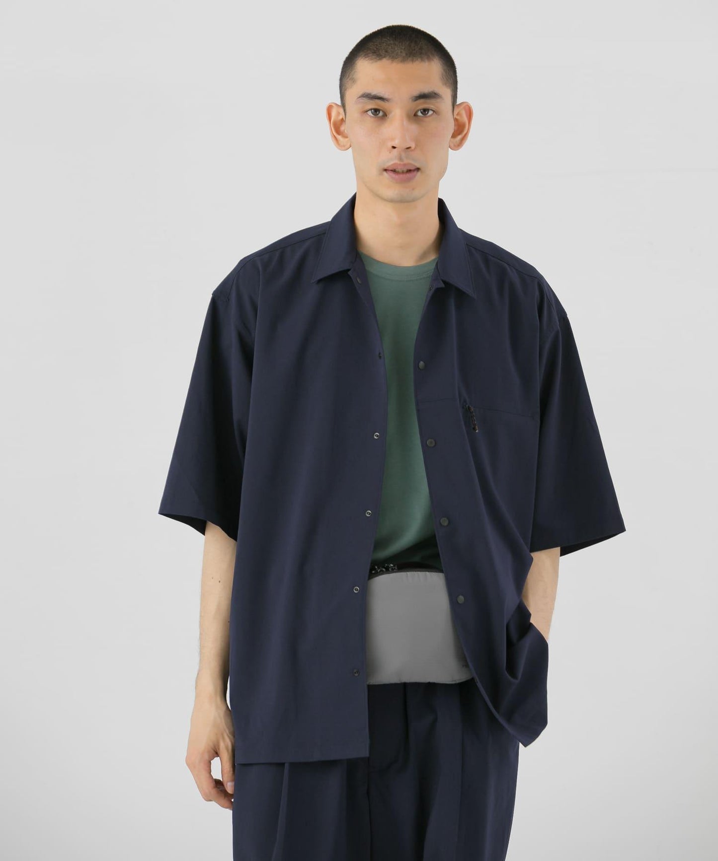 SMOOTH WOOLY LIKE 短袖襯衫