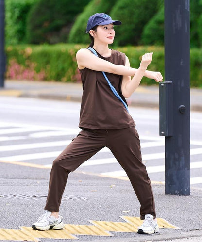 吸水速幹 接觸涼感 防紫外線 無袖 スピードライ 功能套裝（上衣＋褲子）