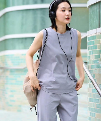 吸水速幹 接觸涼感 防紫外線 無袖 スピードライ 功能套裝（上衣＋褲子）