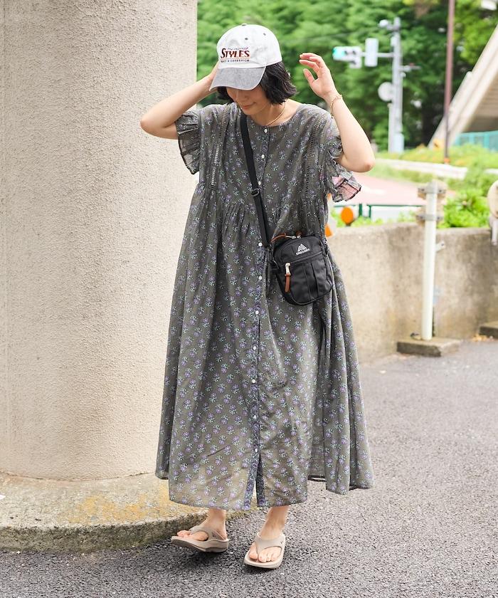 印度風花卉印花連衣裙