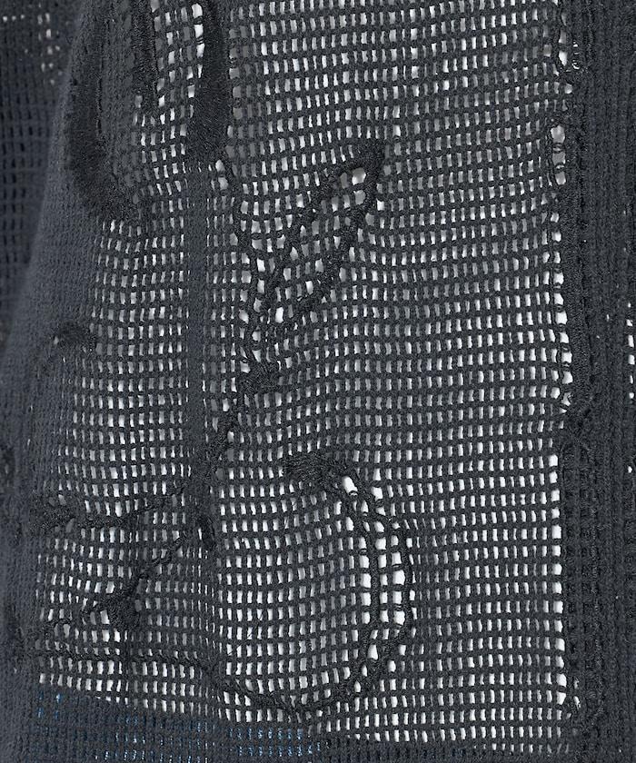 印度網紗刺繡無袖連衣裙
