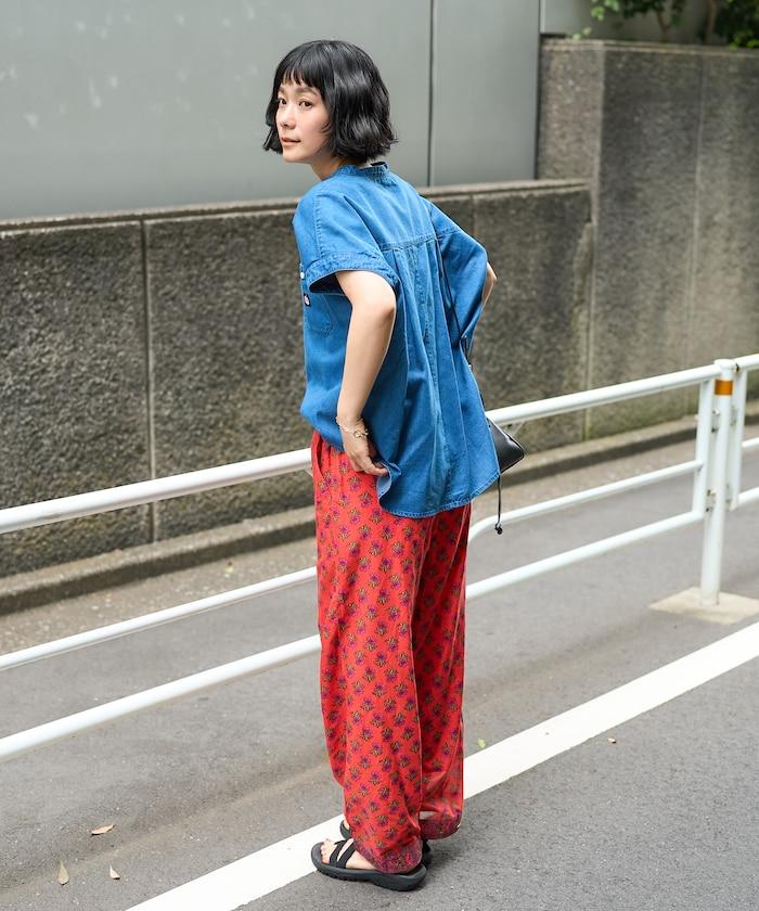 印度花卉印花褲子