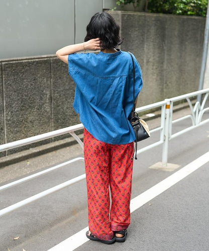 印度花卉印花褲子