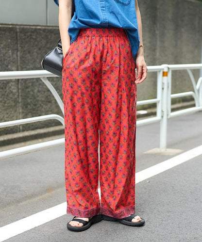 印度花卉印花褲子