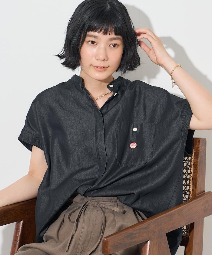 萊賽爾牛仔法式短袖襯衫
