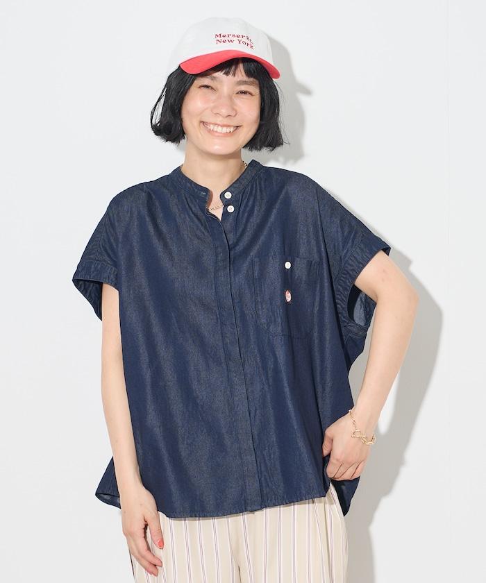 萊賽爾牛仔法式短袖襯衫