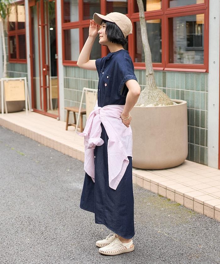 天絲牛仔 法式袖 連衣裙
