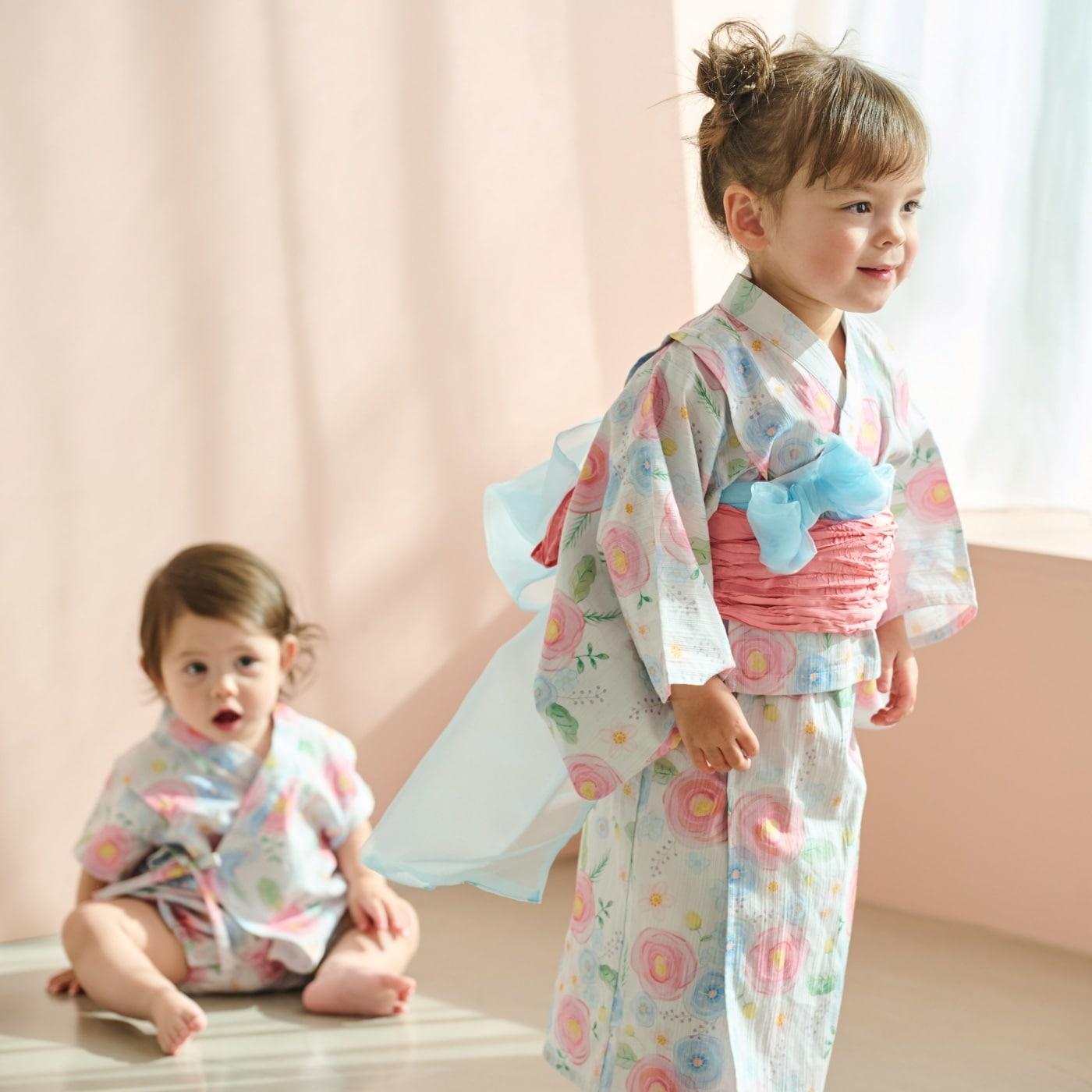 花卉圖案 甚平連體服