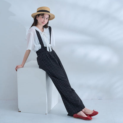 AMI 波點吊帶褲