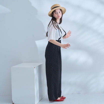 AMI 波點吊帶褲