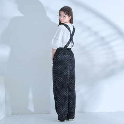 AMI 波點吊帶褲
