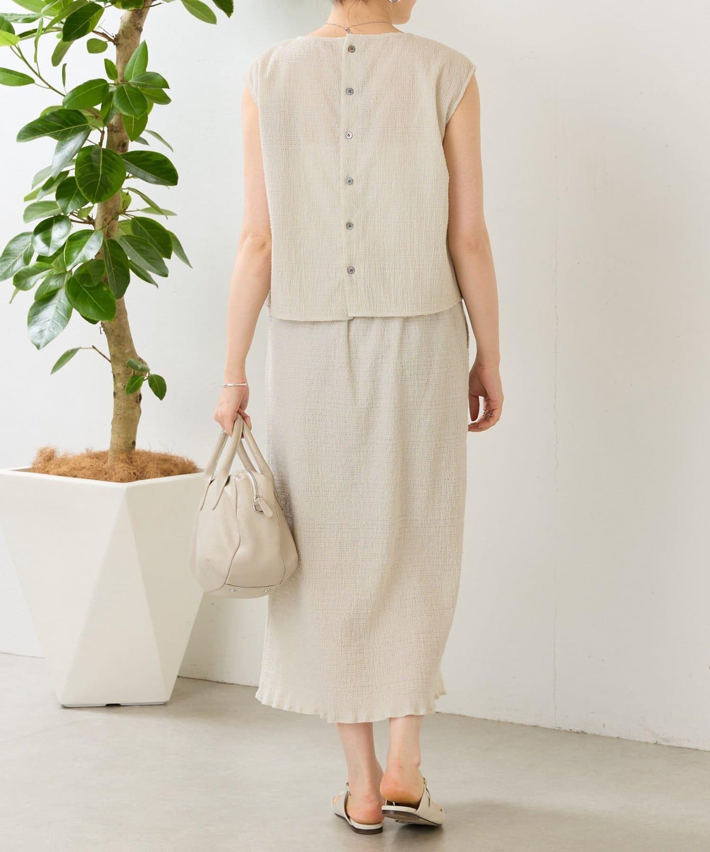 抽褶提花半身裙 《15 quinze》
