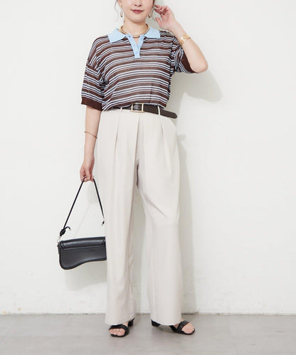 透感條紋Polo衫