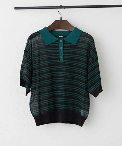 透感條紋Polo衫