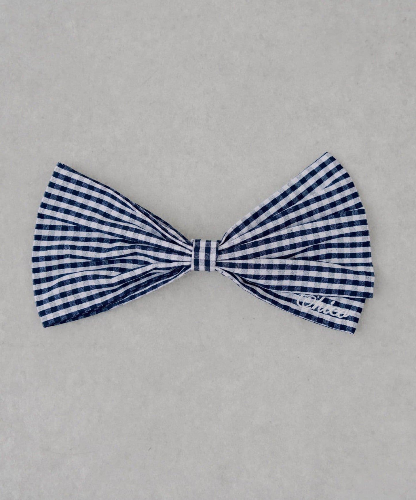 Chico 刺繡蝴蝶結髮夾