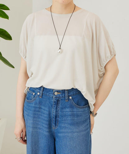 乾爽輕透天竺 蝙蝠袖 設計套頭衫