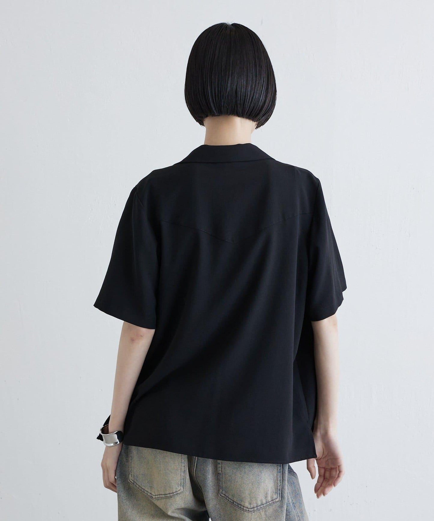 乾爽觸感 開領 s/s 襯衫