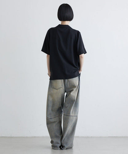乾爽觸感 開領 s/s 襯衫