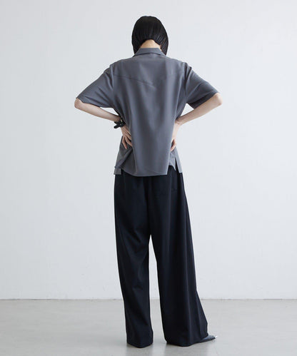 乾爽觸感 開領 s/s 襯衫