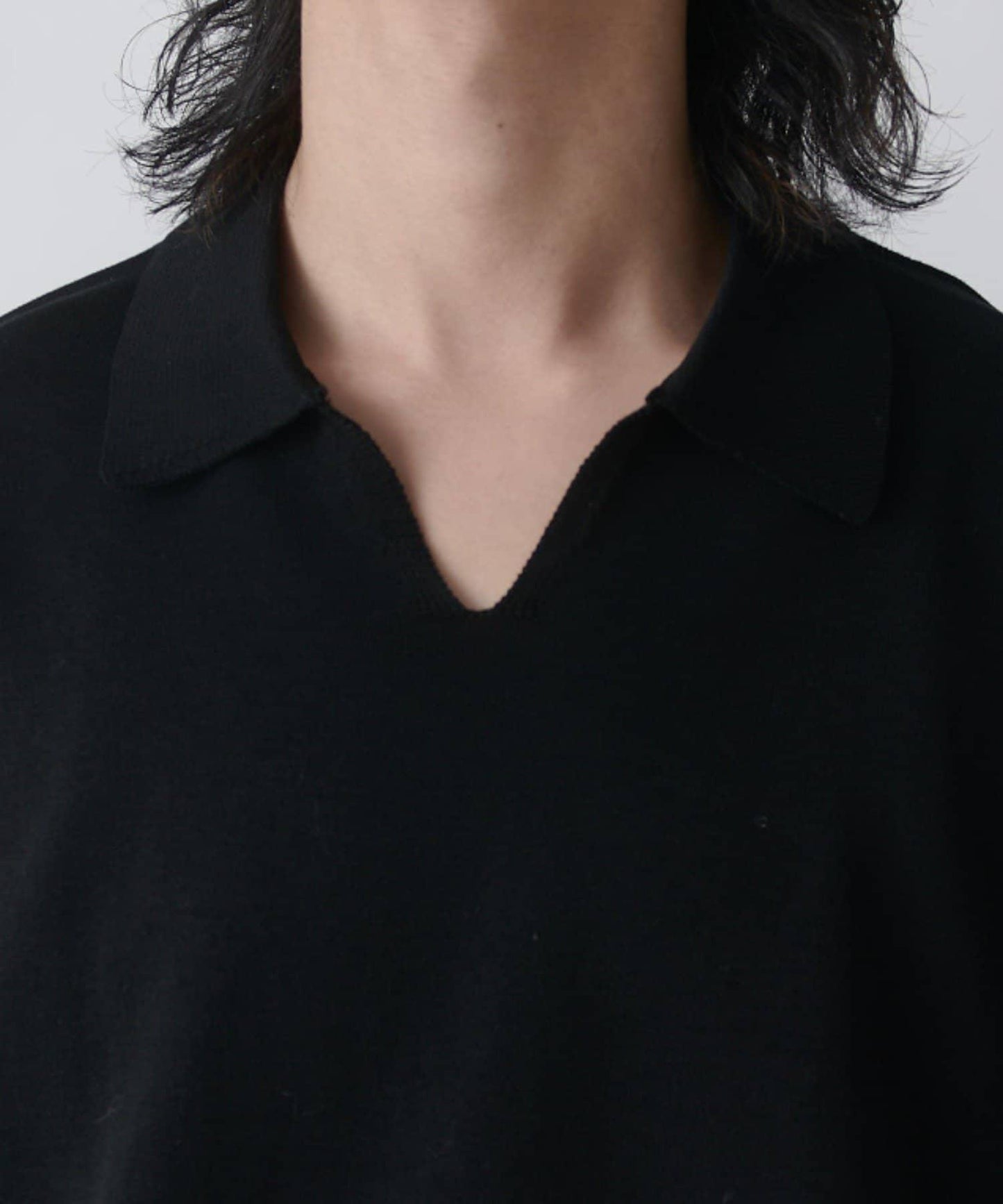 高針數棉質開襟設計針織上衣