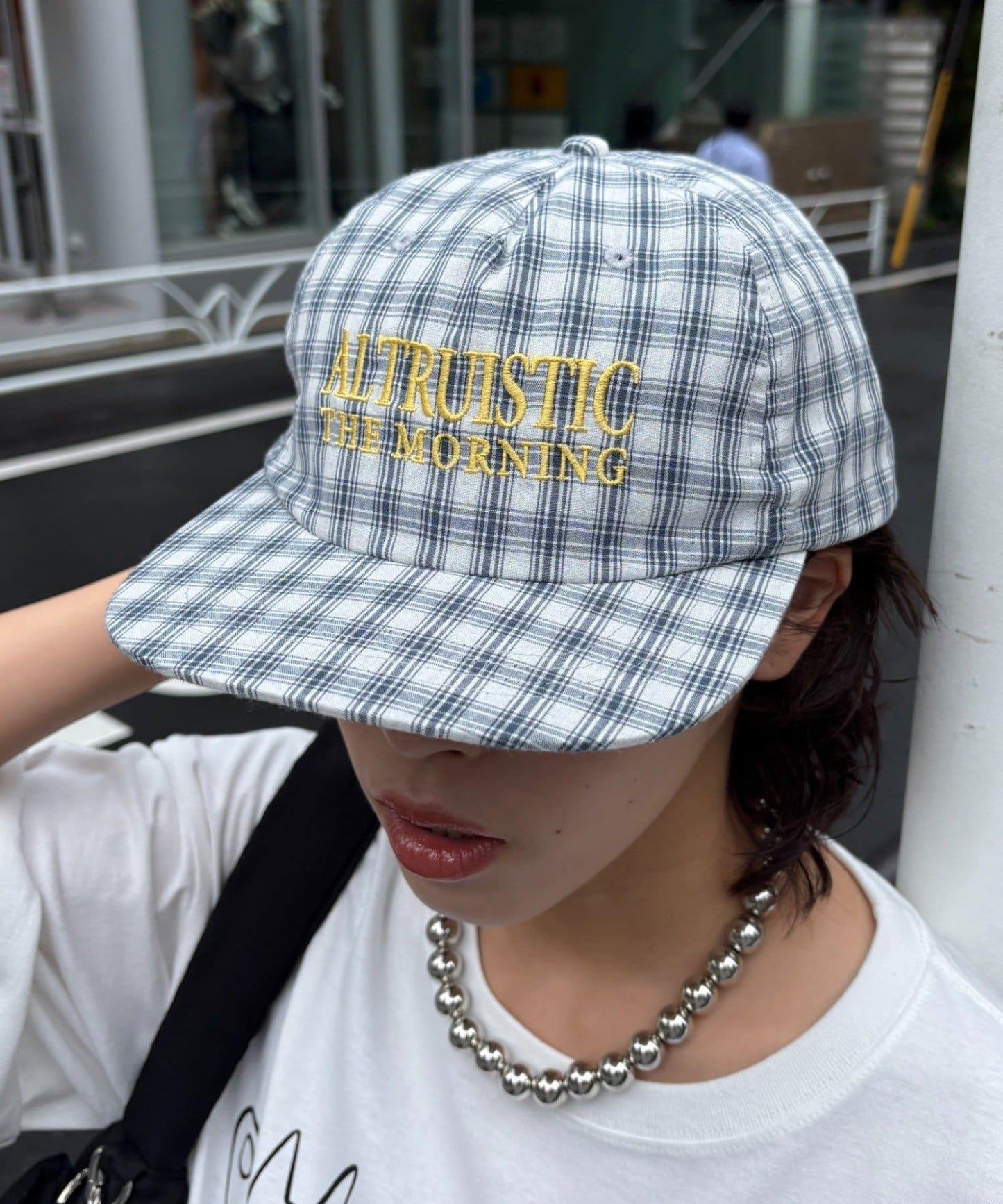 拼色圖案 尼龍Logo棒球帽