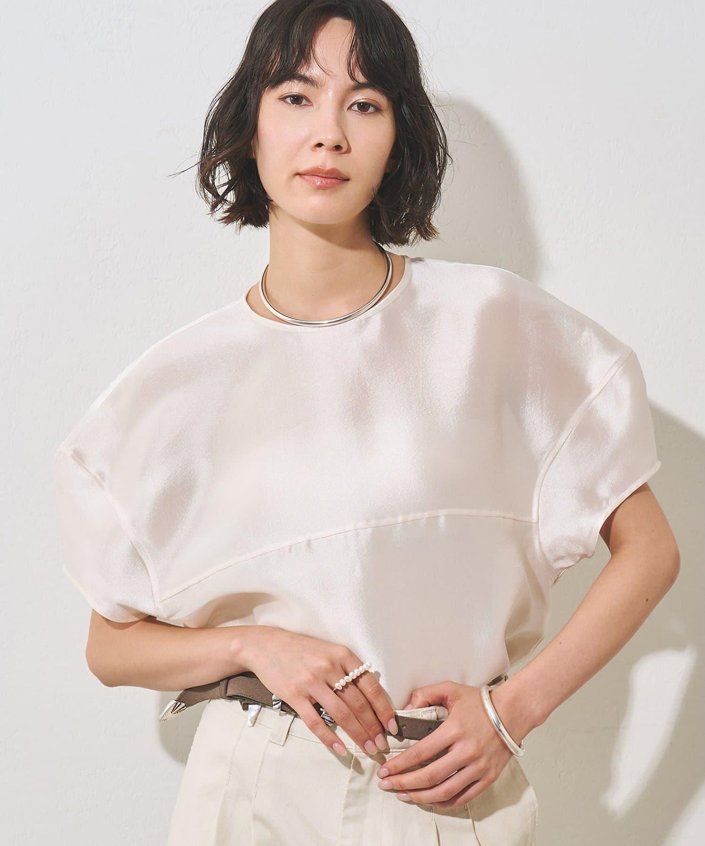 輕透廓形女式襯衫