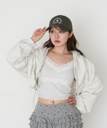 可成套穿搭 短款帶帽 衛衣面料 連帽衛衣