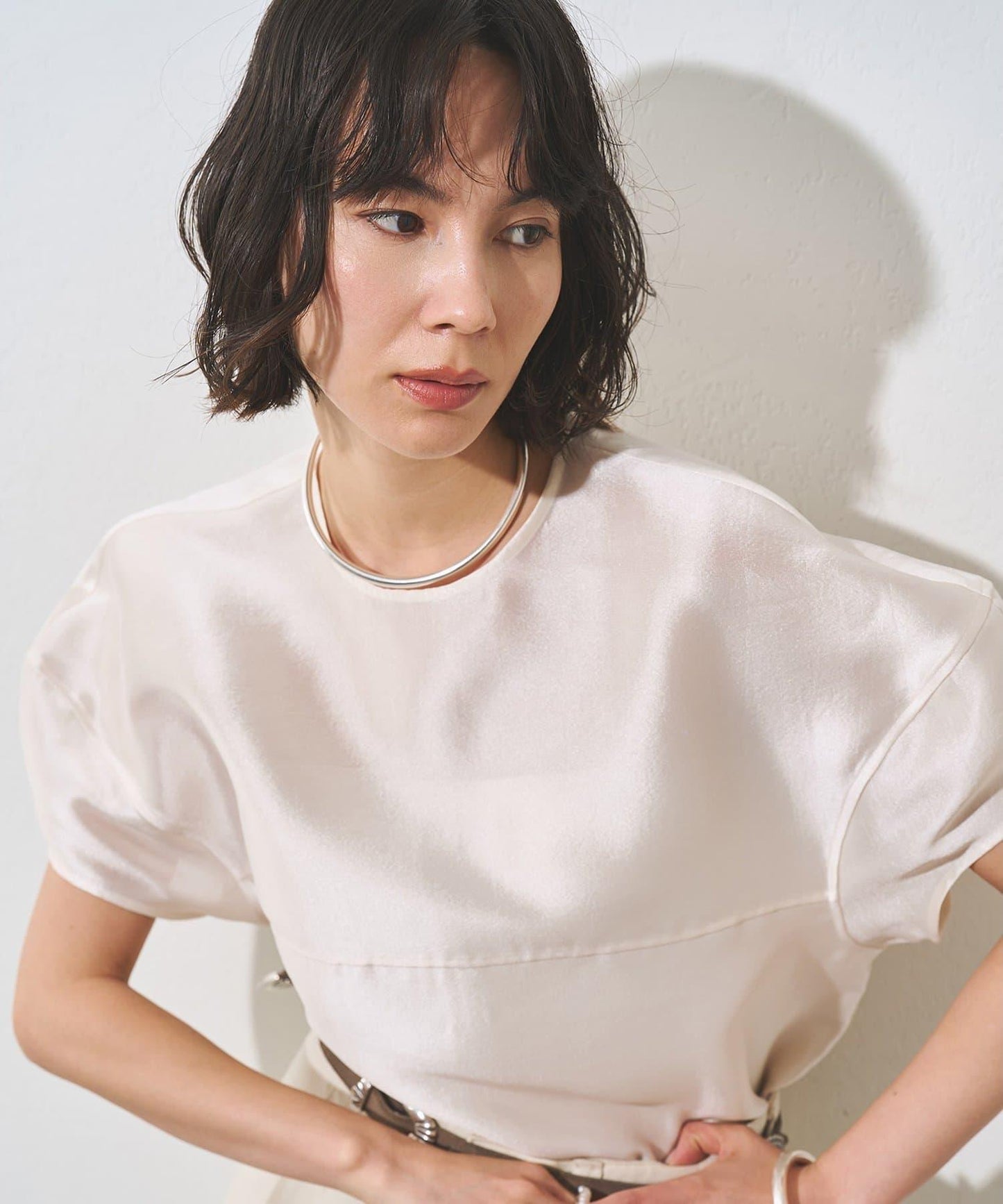 輕透廓形女式襯衫