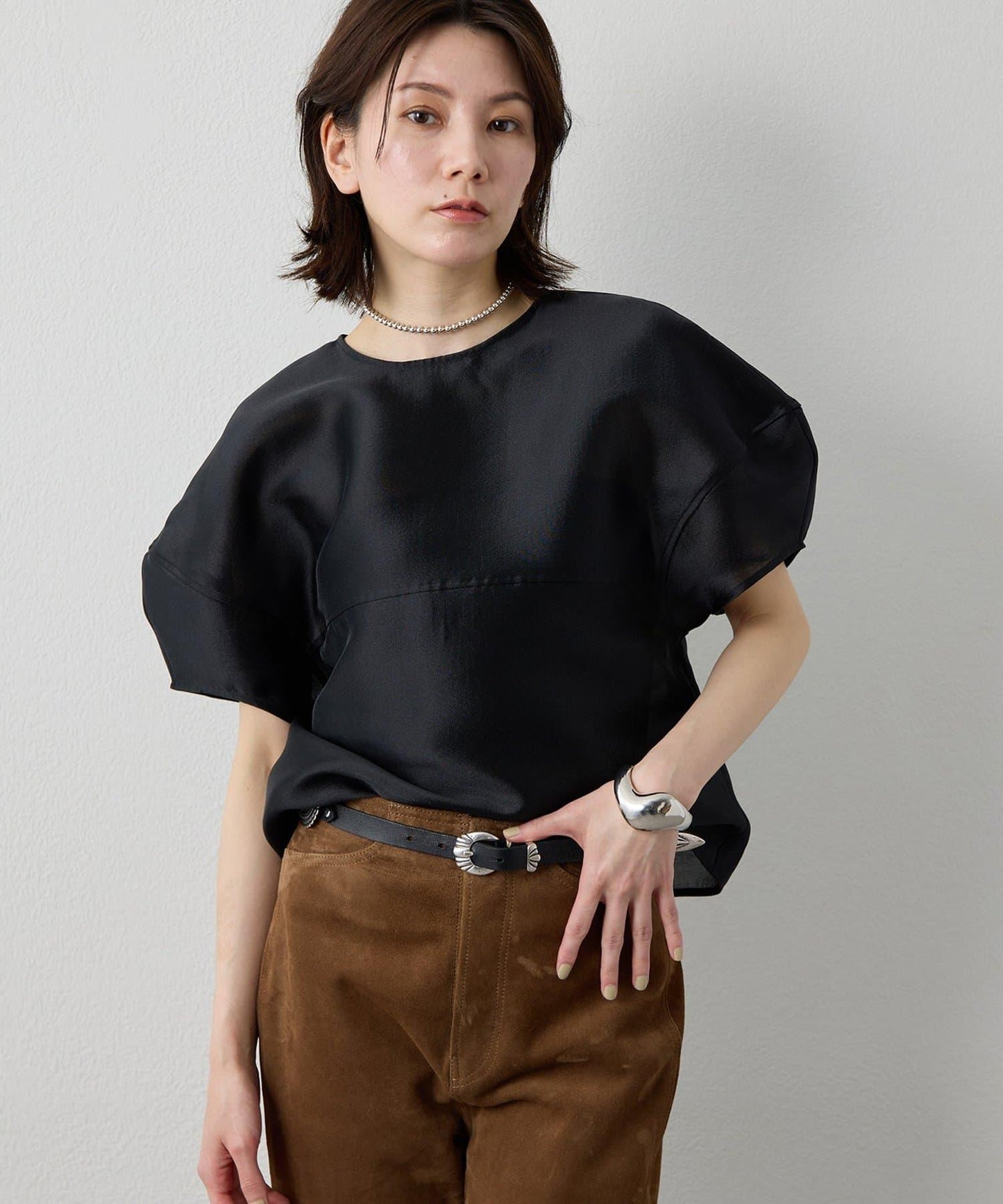 輕透廓形女式襯衫