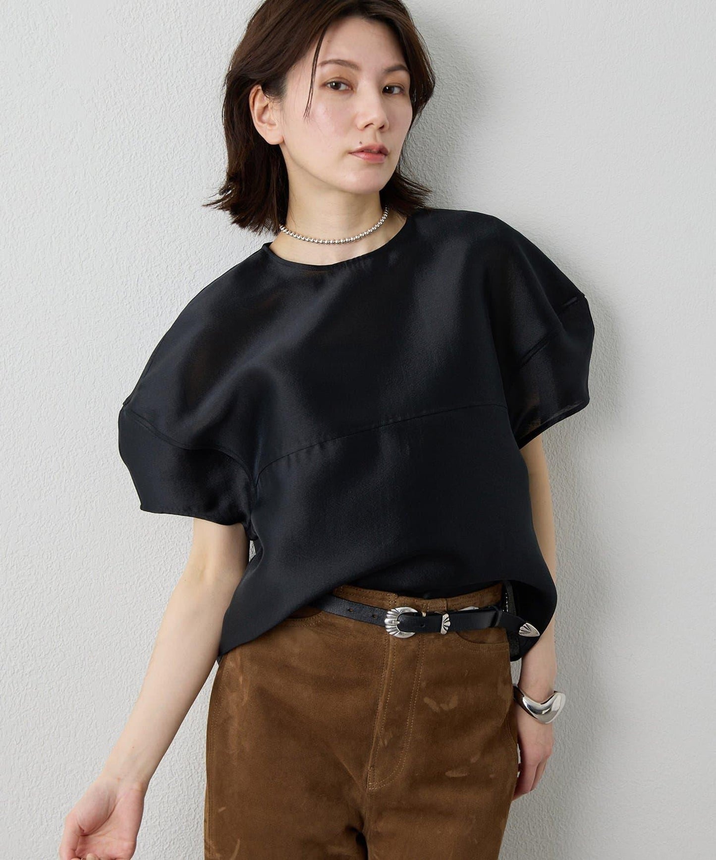 輕透廓形女式襯衫