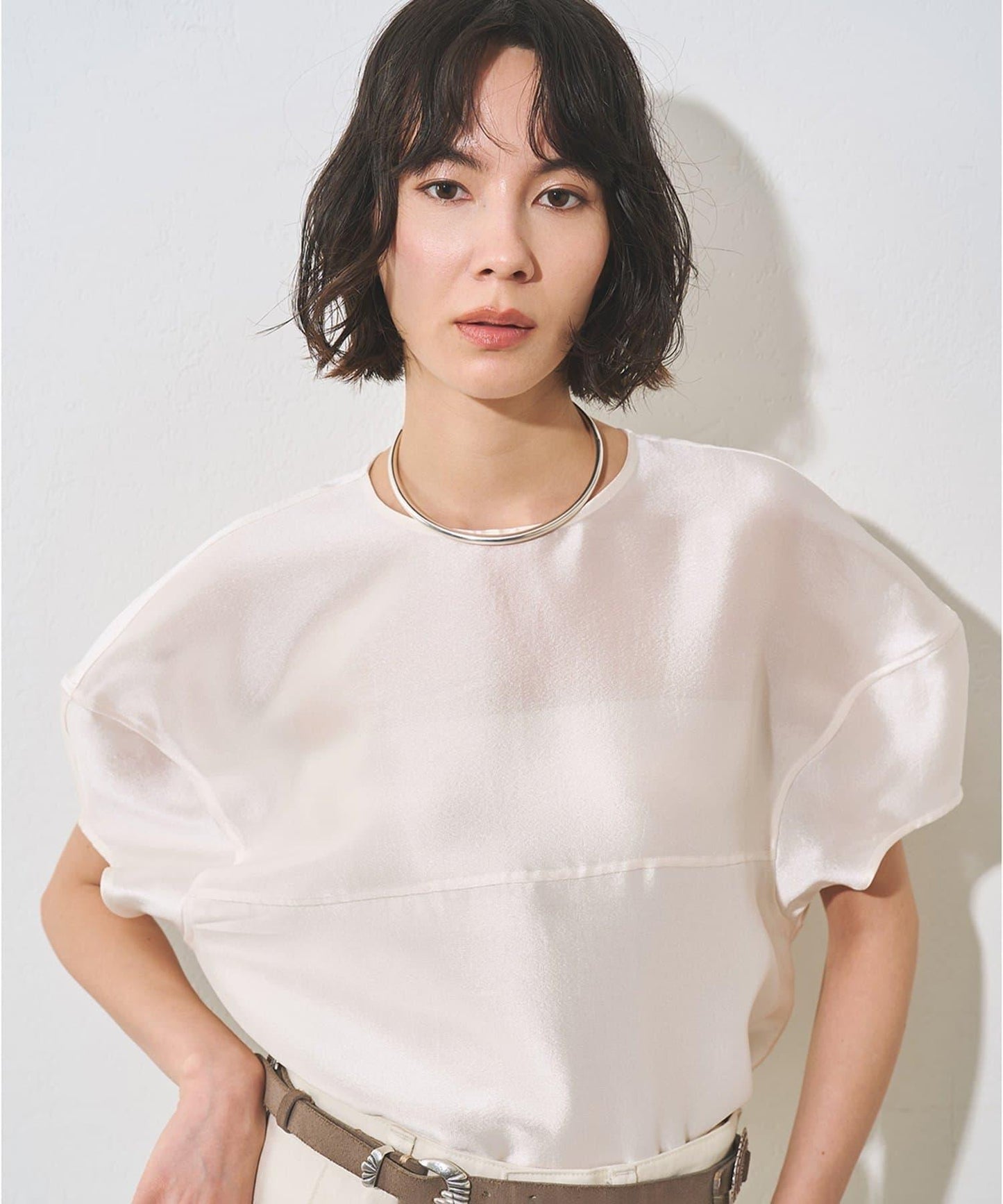輕透廓形女式襯衫