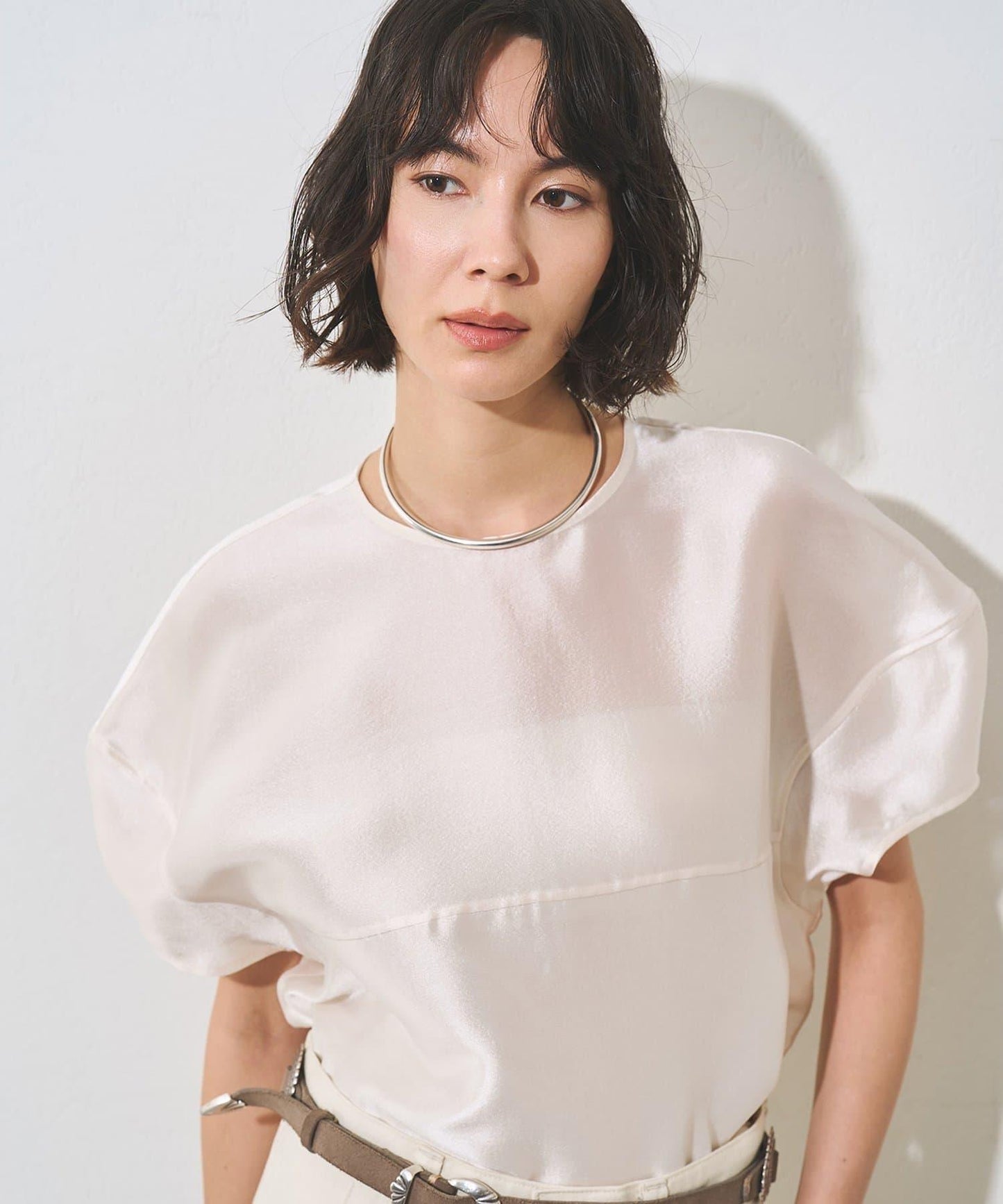 輕透廓形女式襯衫