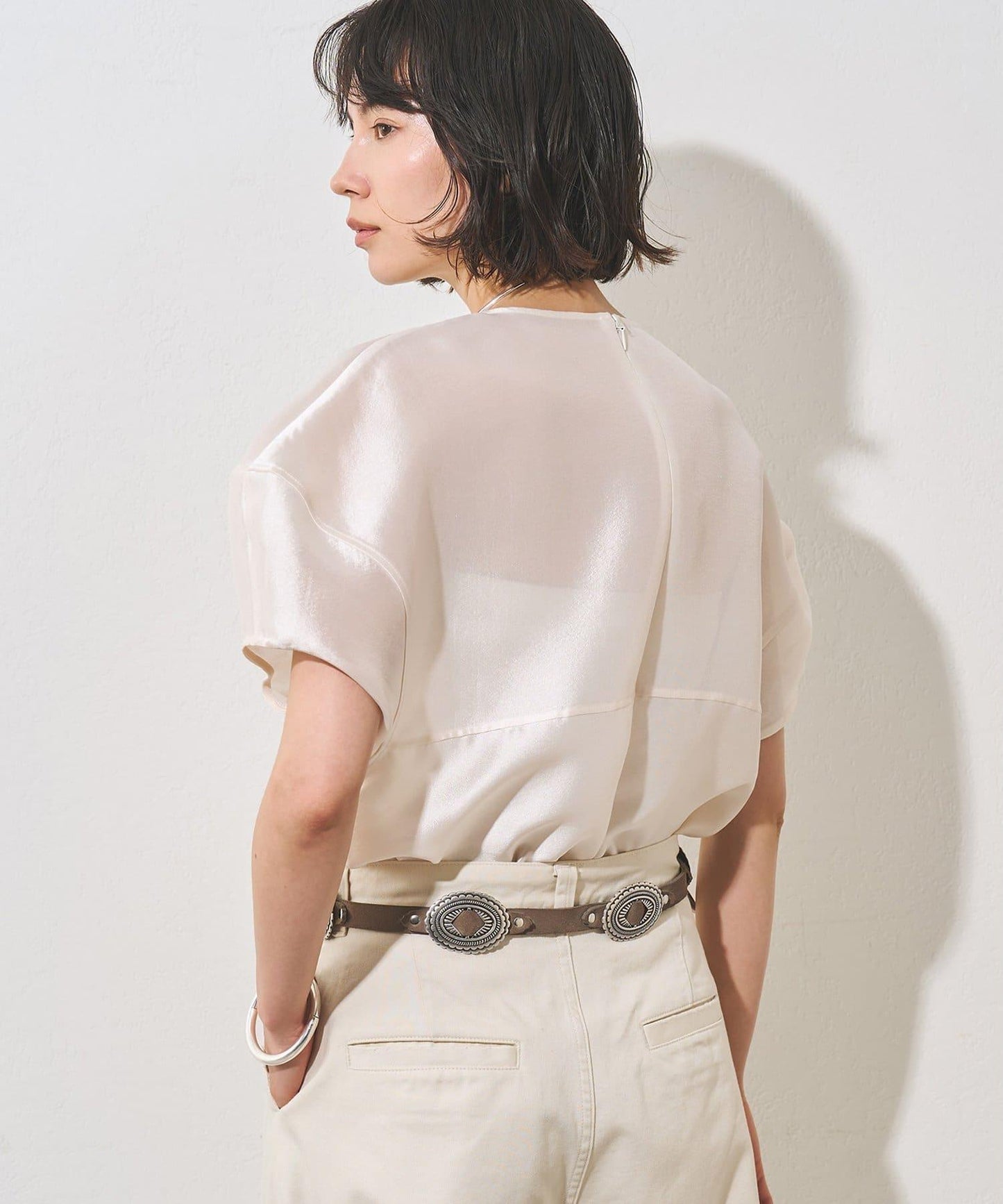 輕透廓形女式襯衫