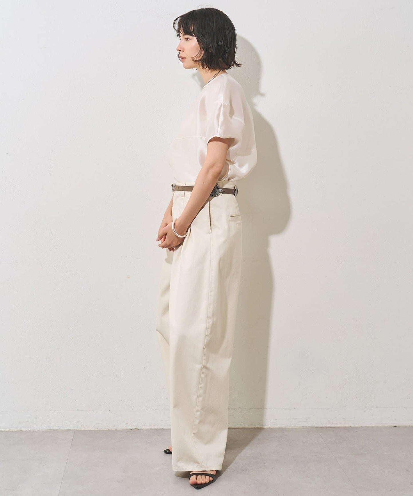輕透廓形女式襯衫