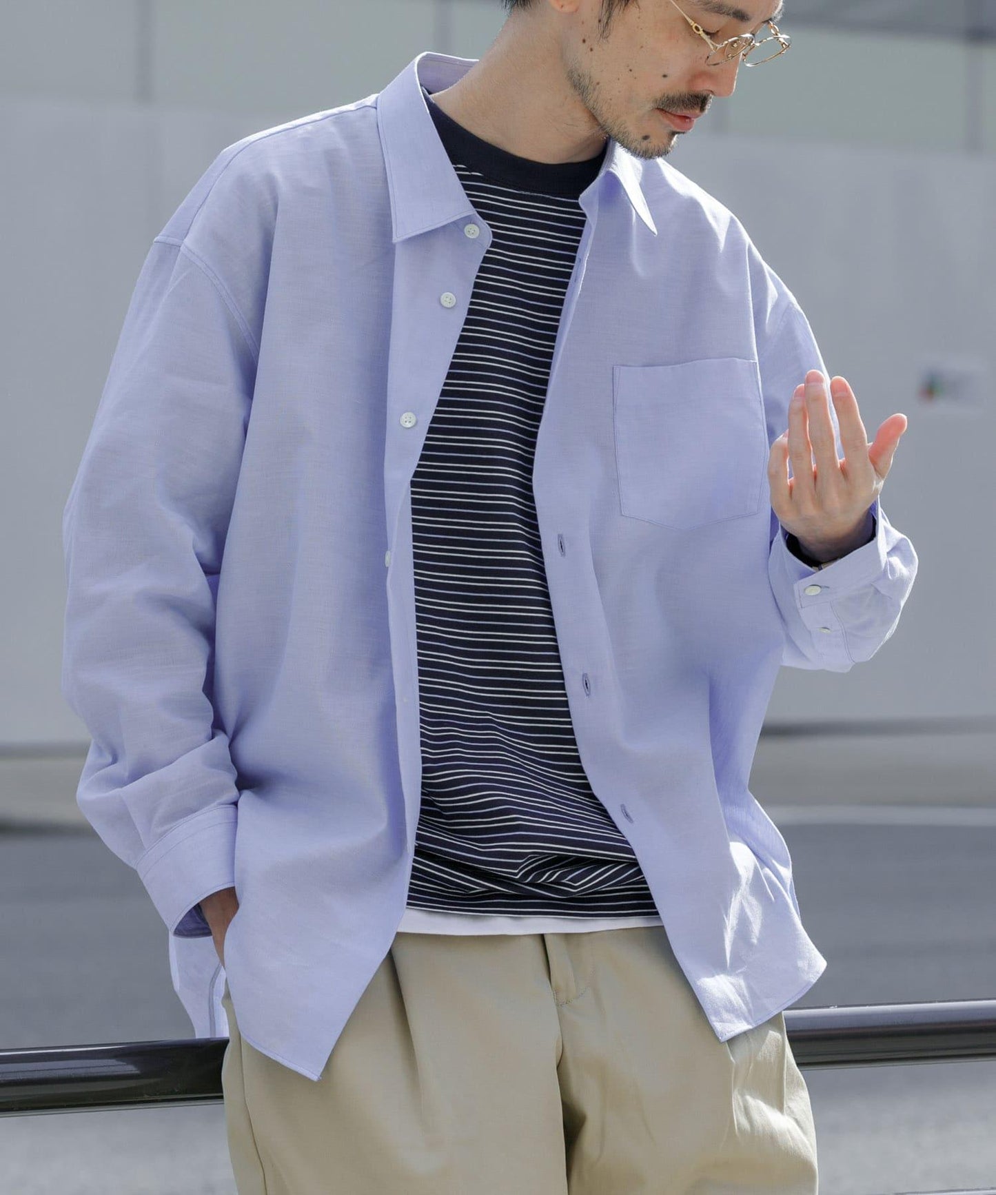 ALBINI LINEN OVER SHIRTS 外搭襯衫