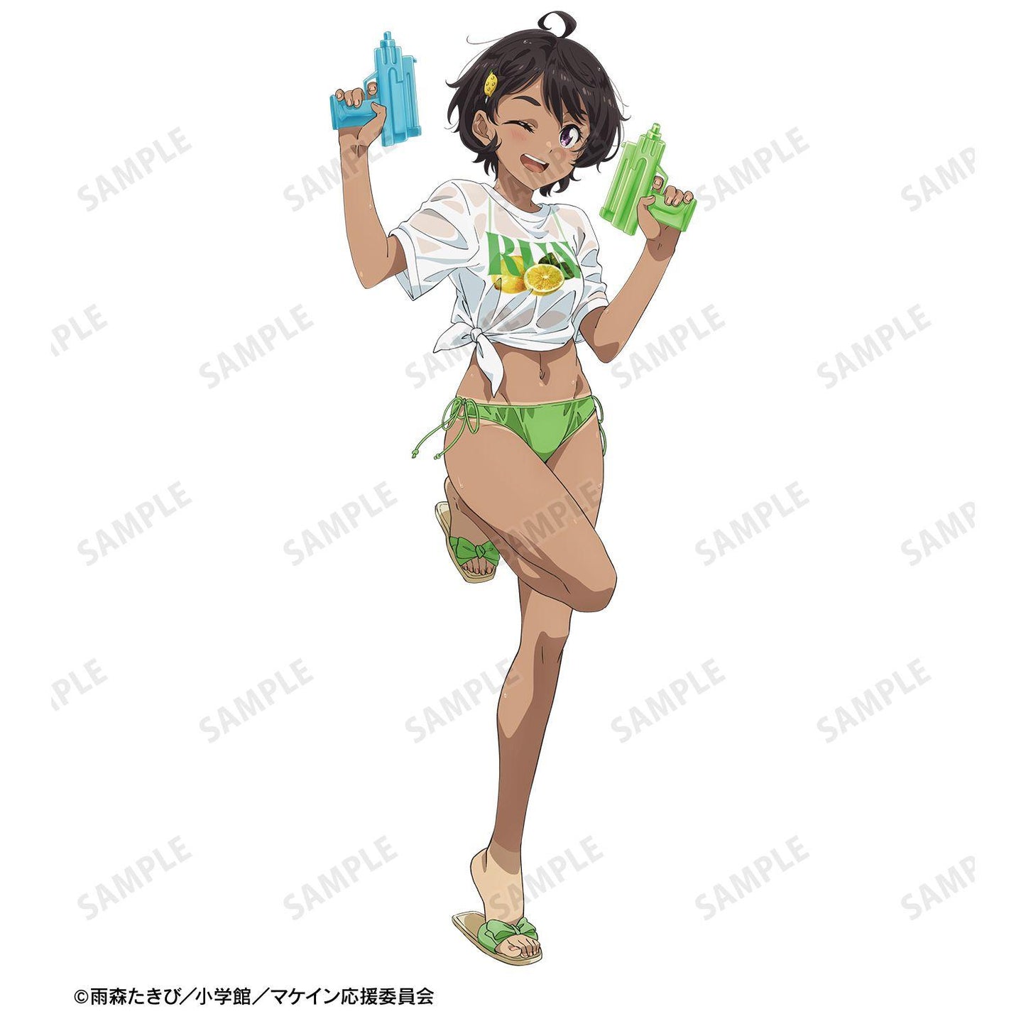 負けヒロインが多すぎる！（敗犬女主太多了！） 焼塩檸檬 BIG寬鬆版型T恤 海灘約會ver. S碼