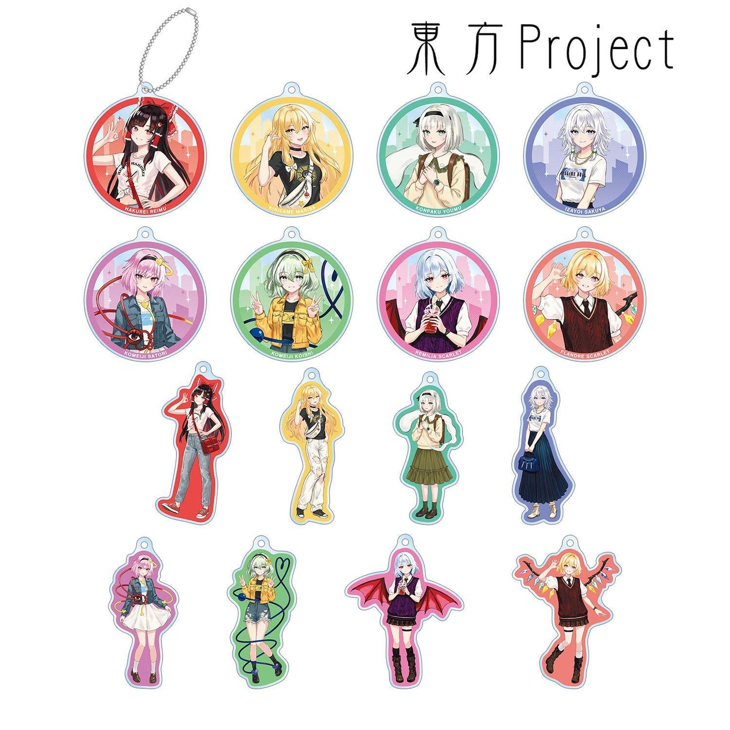 《東方Project》（東方Project） 松本能人插畫現代風時尚系列 第二輯 亞克力鑰匙扣 完整BOX（16包）