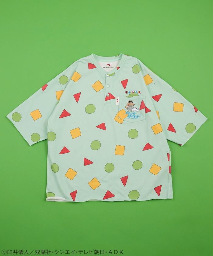 《蠟筆小新》 SAUVENIR×FREAK'S STORE 聯名 加絨室內服套裝 附抽繩揹包