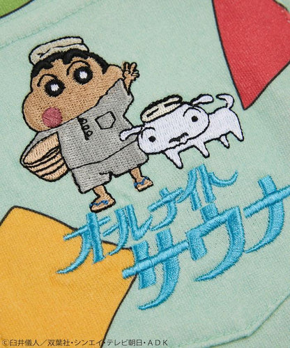 《蠟筆小新》 SAUVENIR×FREAK'S STORE 聯名 加絨室內服套裝 附抽繩揹包