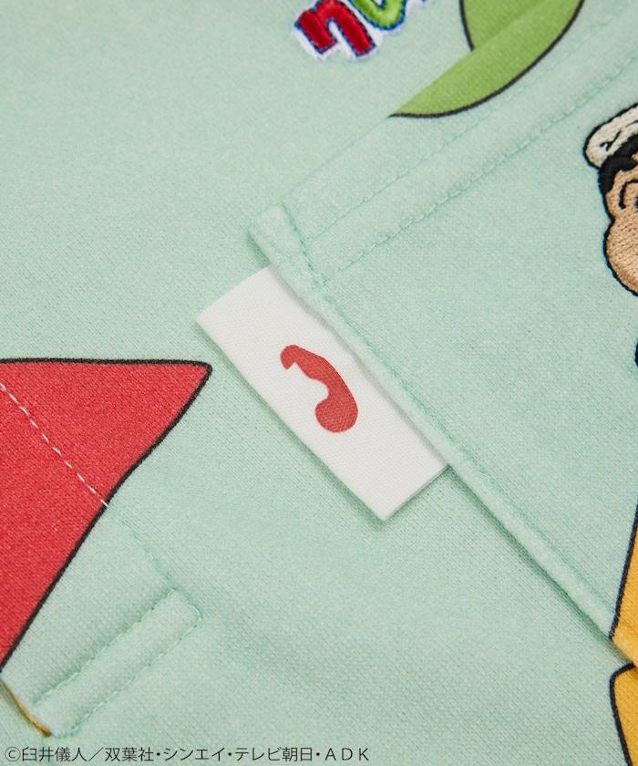 《蠟筆小新》 SAUVENIR×FREAK'S STORE 聯名 加絨室內服套裝 附抽繩揹包