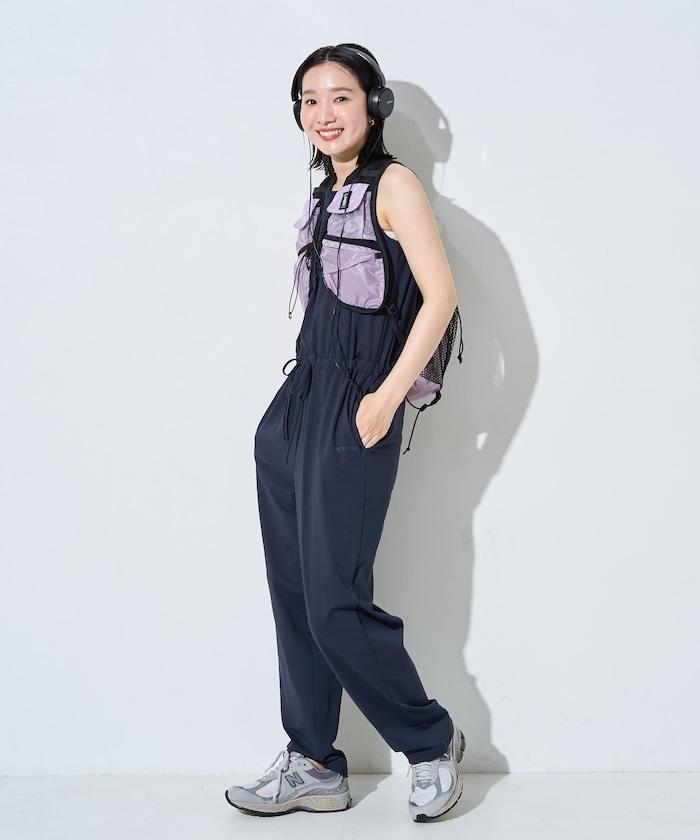 吸水速幹接觸涼感防曬 無袖 連體褲
