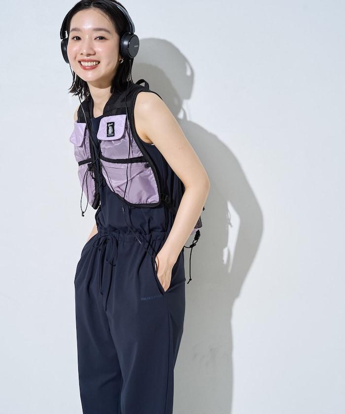 吸水速幹接觸涼感防曬 無袖 連體褲
