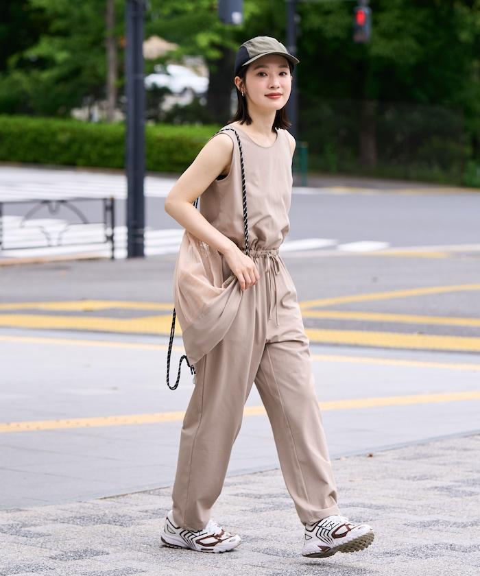 吸水速幹接觸涼感防曬 無袖 連體褲