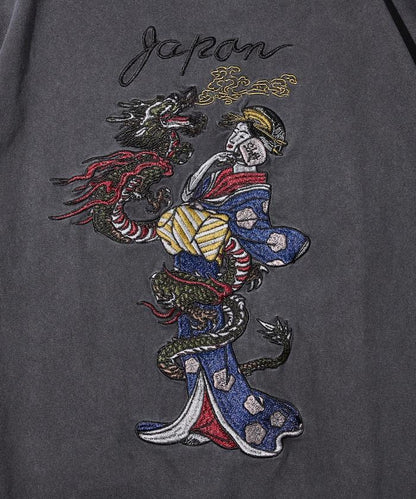 復古風 背部刺繡設計 T恤
