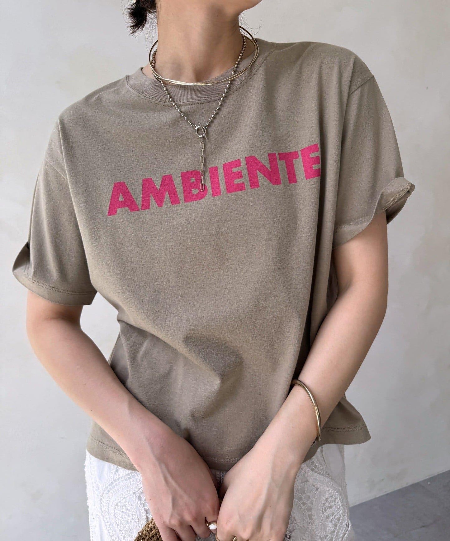 AMBIENTE Logo印花 T恤