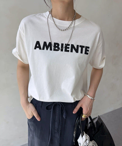 AMBIENTE Logo印花 T恤