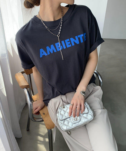 AMBIENTE Logo印花 T恤