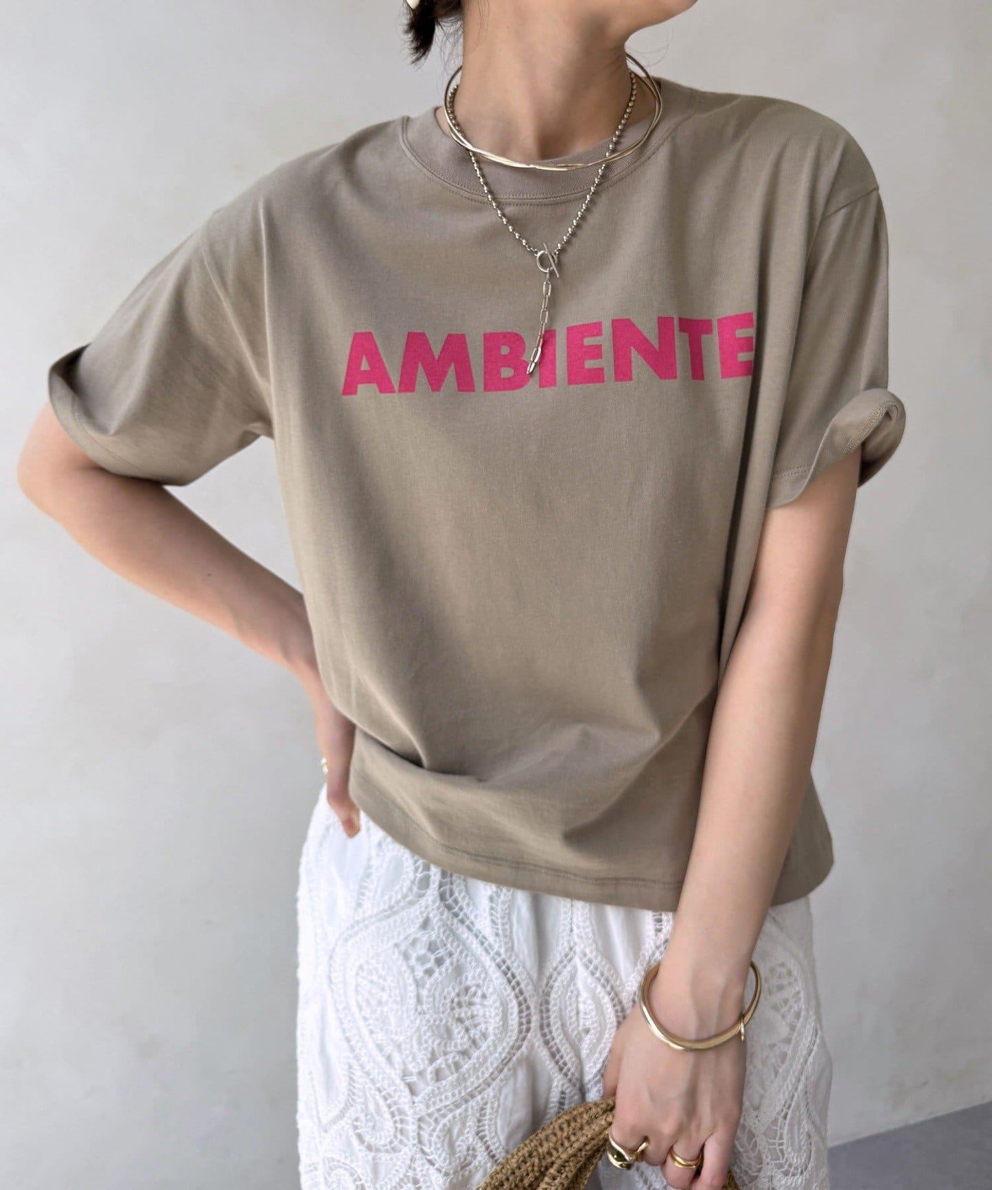 AMBIENTE Logo印花 T恤