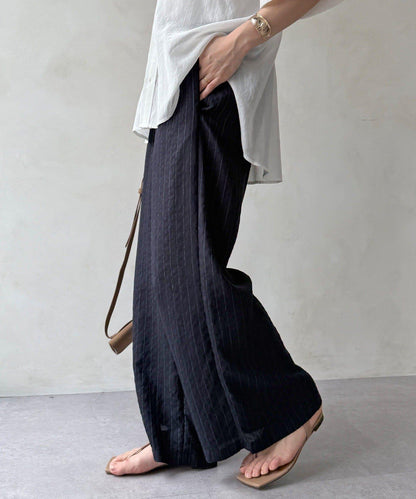 雙條紋 褲子（可成套｜線上限定）