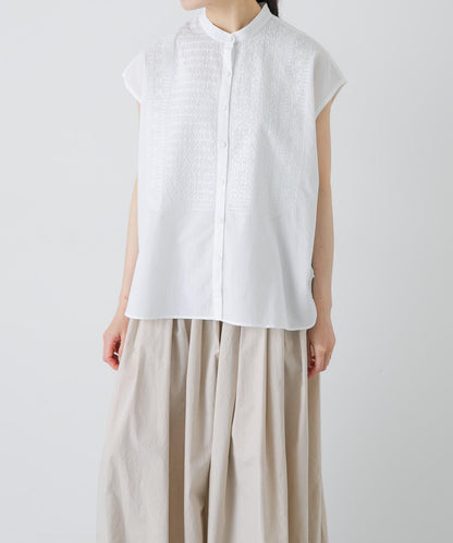 maison de soil BANDED COLLAR EMB SHIRT 襯衫